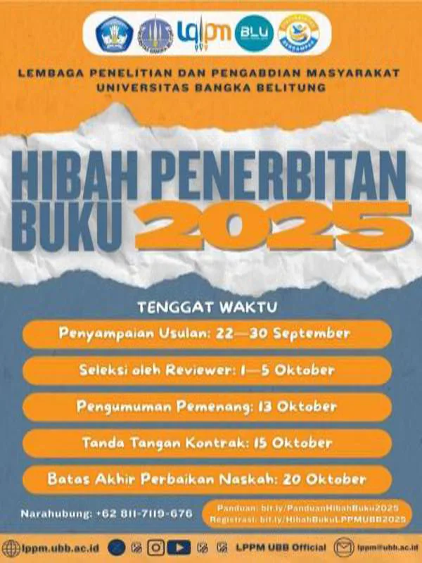 Hibah Penerbitan Buku Tahun 2025 LPPM UBB